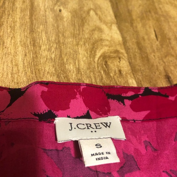 NWT $60 USD J Crew Red Pink Puff-Sleeve Top In Cotton Poplin Womens Size Small - Picture 3 of 9